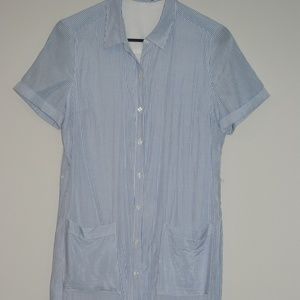 Blue and White striped dress